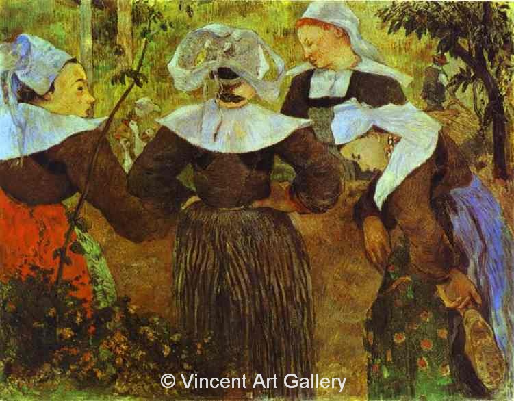 A3586, GAUGUIN, The Four Breton Girls. c.1886
